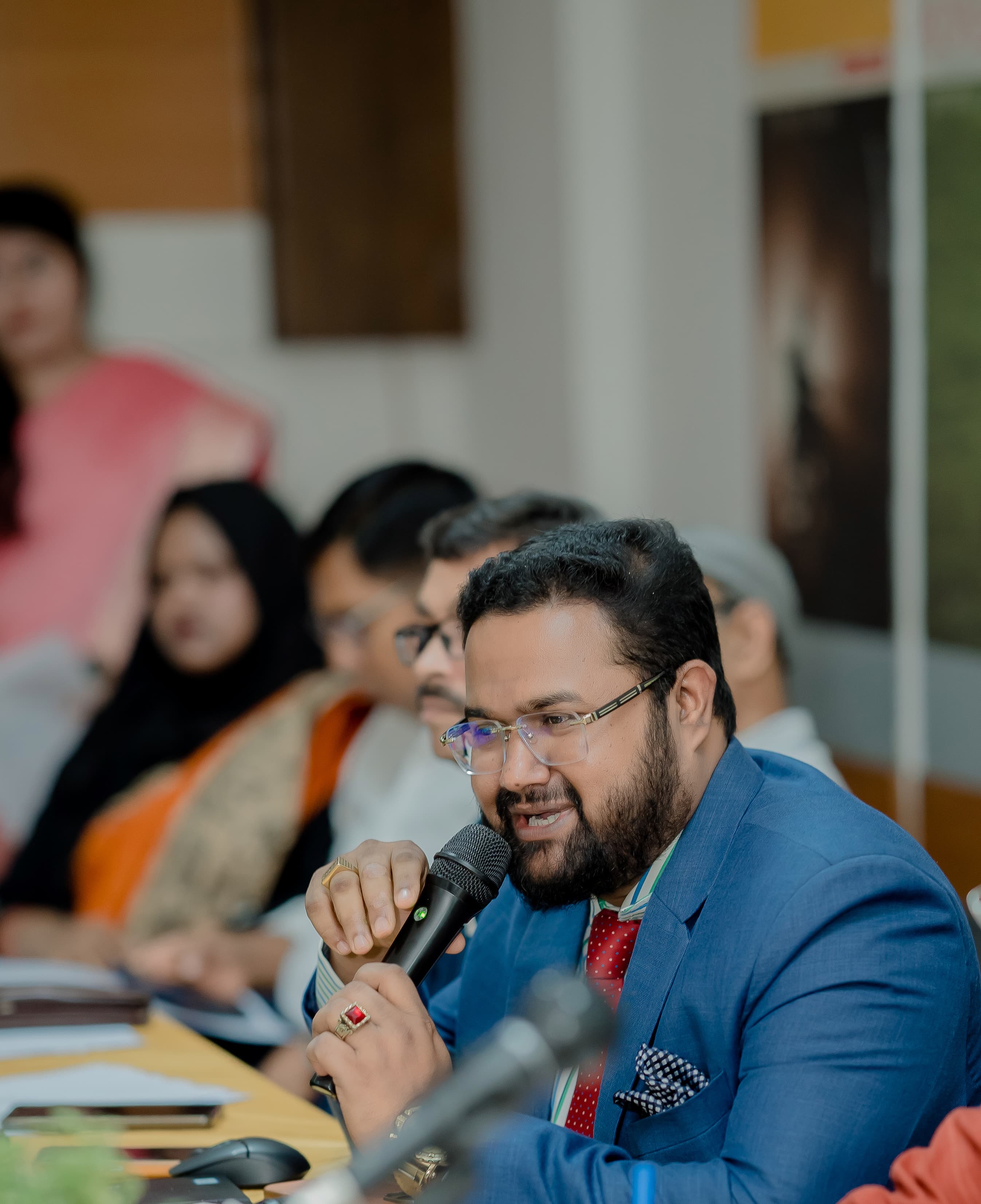 Md. Abu Jubayer speaking during a professional engagement